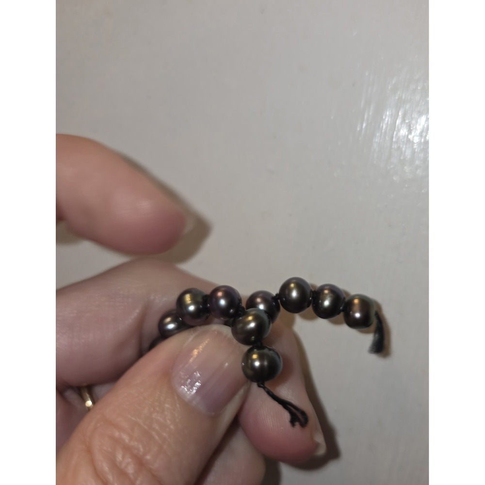 100" 6-7 Mm Black Freshwater Pearl Strand - Picture 7 of 12